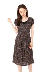 フィフィーユ(FIFILLES)ワンピース T2 T3 T4サイズ 半袖  膝丈ワンピース カシュクール ジャージー