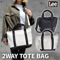 Lee リー 2WAY エンボス トートバッグ ショルダーバッグ ショルダートート コットン エンボス ショルダートートバッグ 帆布 レディース キャンバス ブラック ホワイト