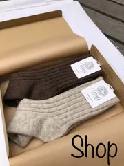 2足セット！ウール 100% 靴下 モンゴル産 ウールソックス 無染色