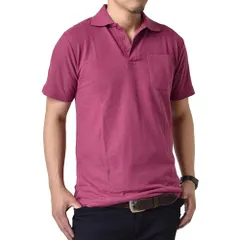 ポロシャツ  《半袖エンジ》 新品 未使用 形態安定 涼しい ドライ シンプル 無地 鹿の子 クールビズ 【B9Z】【ゆうパケット】 ファッション メンズ トップス 