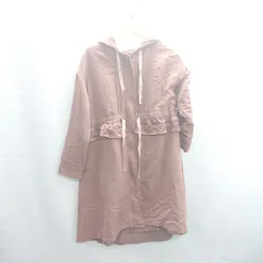 ◇ ⊇ axes femme アクシーズファム フード付き 花柄刺繍 長袖 コート サイズM ブラウン系 レディース E  【1501160044433】