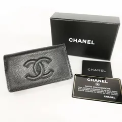 CHANEL シャネル キャビアスキン 6連 キーケース ブラック 黒 レザー レディース 化粧箱付き