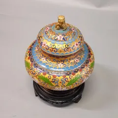 七宝焼　安藤七宝店　象嵌　青色香炉　時代箱付　F　R5554 花瓶 - ￥50,000 | 贈答品・ギフトは安藤七宝店の七宝焼