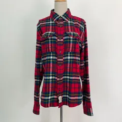 USA Vintage Abercrombie&Fitch ネルシャツ タータンチェック Mサイズ レッド赤