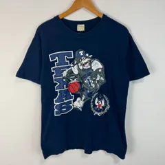 半袖 Tシャツ TEXAS プリントT バスケットボール ネイビー メンズ 古着 アメカジ ストリート スポーツMIX