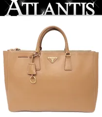 【広尾店】プラダ PRADA ハンドバッグ ラージ ガレリア サフィアーノレザー ライトブラウン BN1295 【16982】