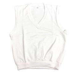 【Deadstock】UK Label Sweat Vest スウェット ベスト Vネック サイズ： XL ホワイト デッドストック  汚れ有り②