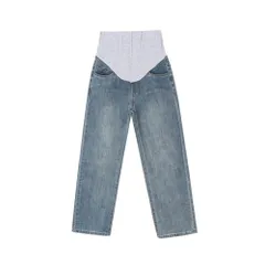 ☆ デニム ☆ XLサイズ ☆ マタニティデニムパンツ ウエストゴム 調節可能 マタニティパンツ 妊婦 レディース デニム マタニティデニムパンツ デニムパンツ マタニティ パンツ ストレートパンツ マタニティズボン 長ズボン ズボン 妊婦服 マタニティウェア