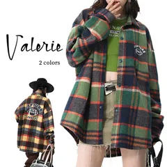 チェックシャツ 長袖 Valerie レディース メンズ 秋冬 ネルシャツ ユニセックス ロング丈 ゆったり レトロ 厚手 羽織り オーバーサイズ フランネルシャツ アメカジ