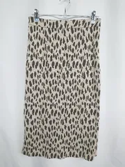 ◇ ⊇ Vipoa レオパード柄 スリット加工 ロング丈 タイト スカート サイズM ベージュ ブラウン ブラック レディース E  【1409240022381】