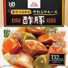 送料無料  エバースマイルムース食 酢豚 ２箱セット（介護食、常温、レトルト）