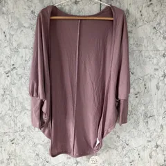 新品<!-利用不可文字-!>2plus8 ドルマンスリーブカーディガン 【M】　羽織　紫　パープル　長袖　薄手　ストレッチ　カジュアル