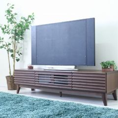 210cm 新古品 極美品 国産 無垢材 大型テレビボード ルーバー 大川家具