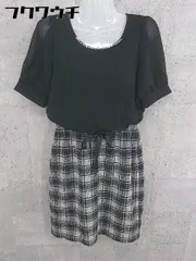 ◇ PROPORTION BODY DRESSING 半袖 ミニ ワンピース サイズ3 ブラック ホワイト レディース 【中古】 【1002802321382】