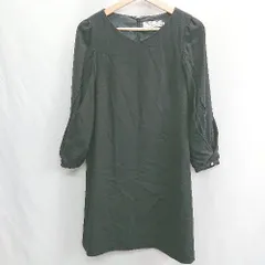 ◇ ⊂ Couture Brooch クチュールブローチ 長袖 ひざ丈 ワンピース サイズ36 ブラック レディース E  【1501230025669】