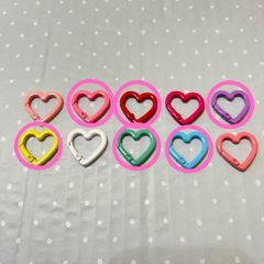 【メルカリ便発送】C❤︎ハート型 カラビナ キーリング 6個