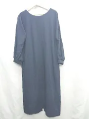 ◇ Θ 株式会社メルローズ 長袖 ロング丈 ワンピース サイズ表記なし ネイビー系 レディース E  【1503050024549】