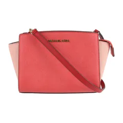 超美品 Michael Kors マイケルコース クロスボディバッグ ショルダーバッグ 30T4MLMM2T レザー ピンク系 ゴールド金具 ポシェット