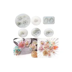 ヘアゴム レジン オーバル型 天然石レッドジェイドとミニミニ薔薇と