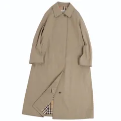 美品 Vintage バーバリー Burberrys コート ステンカラーコート バルマカーンコート 裏チェック アウター レディース 9AB2(M相当) カーキベージュ