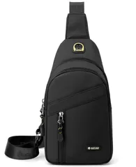 【迅速発送】zhongningyifeng ボディバッグ メンズ 小さめ ワンショルダーバッグ 斜めがけ 肩掛け ナイロン 軽量 大容量 黒 男女兼用