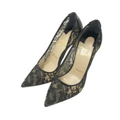 CHRISTIAN LOUBOUTIN クリスチャン ルブタン  レース パンプス  ブラック系 36 レディース [240101409928]
