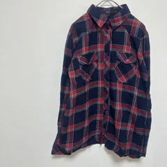 アズールバイマウジー 長袖シャツ トップス ネルシャツ チェック柄 レディース Mサイズ 紺×赤 AZUL by moussy