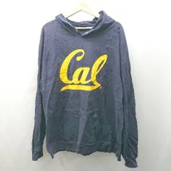 ◇ Θ American Apparel アメリカンアパレル 文字入り 長袖 プルオーバーパーカー サイズ表記なし ネイビー系 メンズ E  【1506300026683】のサムネイル