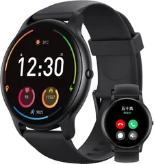 日本正規品 スマートウォッチ 丸型 超薄型 Bluetooth5.2通話機能付き アンドロイド対応 ウォッチ Smart Watch 腕時計 1.32インチ（33MM） 心拍数 メッセージ通知 100種類運動モード 万歩計 防水 200+文字盤変更