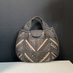 ハンドメイド 着物リメイク パッチワークトートバッグ 24 大島紬