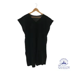 ☆美品☆ UNIQLO ユニクロ ワンピース おしゃれ 綺麗め ノースリーブ ひざ丈 レディース ブラック M 901-1624 送料無料 古着