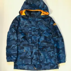ノースフェイス　THE NORTH FACE ボーイズ140センチ カモフラージュ柄　迷彩柄　ナイロン　マウンテンパーカー　マンパー　ブルー