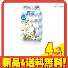 スコッティ ウェットティシュー 除菌 アルコールタイプ スヌーピー 30枚入 4個セット まとめ売り