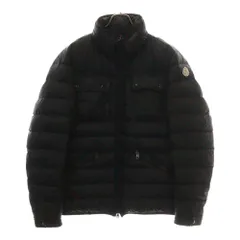 MONCLER (モンクレール) NORBERT GIUBBOTTO BLACK ロゴパッチ ジップアップ ダウンジャケット ブラック 420914131305 53329