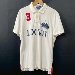 #snc ポロラルフローレン POLO RALPH LAUREN ポロシャツ LL 白 紺 赤 半袖 ナンバー3 刺繍 メンズ [959508]のサムネイル