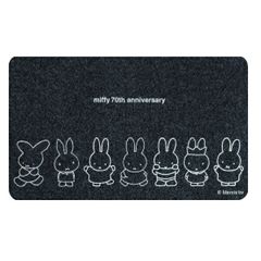 【割引クーポン】【新品】miffy70th 屋内・屋外兼用玄関マット  オカトー Okato 約45×75cm ミッフィー  ディックブルーナ ドアマット 滑り止め付  水洗いOK
