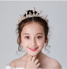 ティアラ クラウン カチューシャ 子供 髪飾り アクセサリー ヘッドドレス ジュニア フォーマル パール キラキラ 花嫁ヘッドドレス 卒業式 和装 洋装 パーティー髪飾り プリンセス ヘアアクセサリー 撮影 発表会 結婚式 入学式 成人式 披露宴 lele17