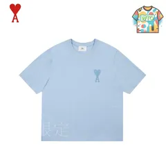 【今日WTO】Ami 24ss クラシック刺繍マカロンハート T シャツ-FT20