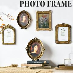 フォトフレーム アンティーク調 額縁 ヨーロピアン ディスプレイ ゴールド アート 絵画 作品 写真 フォト 大きめ レトロ GPT gu1b843