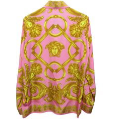 新品 VERSACE メデューサ シルク シャツ40 165/88Aヴェルサーチ　ヴェルサーチェ