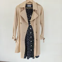 【コーデ売り】　ビューティーアンドユース　BEAUTY&YOUTH  UNITED ARROWS　ユナイテッドアローズ　ジェラールダレル　GERARD DAREL　トレンチコート　花柄ワンピース　ベージュ　黒　レディース　春コーデ　Sサイズ