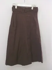 ◇ ◎ nano universe ナノユニバース ストレッチ ロング ナロー スカート サイズ36 モカ ブラウン レディース P  【中古】 【1210270002430】