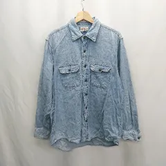 ◇ Θ EDWIN エドウィン 長袖 シャツ サイズL ブルー メンズ E  【1502180079467】