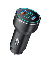 【数量限定】シガーソケット USB & USB-C カーチャージャー車 充電器 車の電圧測定【 PD30W+QC3.0/急速充電/全金属】AFFLIC Type-C シガーソケット 12V/24V車対応 車載充電器12～24V車対応 iPhone/Androi