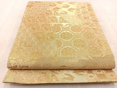 V3346 ○高級 正絹 六通 袋帯 華文 花文 - メルカリ