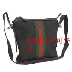 GUCCI ショルダーバッグ キャンバス シェリー ブラック 631199