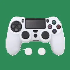 スキン ケース PS4コントローラー用シリコンカバー 保護カバー 耐衝撃 ZOMTOP (白)