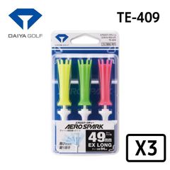 【3パックセット】ダイヤゴルフ エアロスパークティーエキストラロング 3本入 TE-409