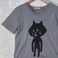 ネネット　グレー　にゃー　全身にゃーT　半袖Tシャツ