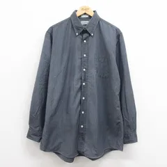 XL/古着 エルエルビーン LLBEAN 長袖 ブランド シャツ メンズ 90s ロング丈 ボタンダウン グレー他 ストライプ 25sep05 中古 トップス